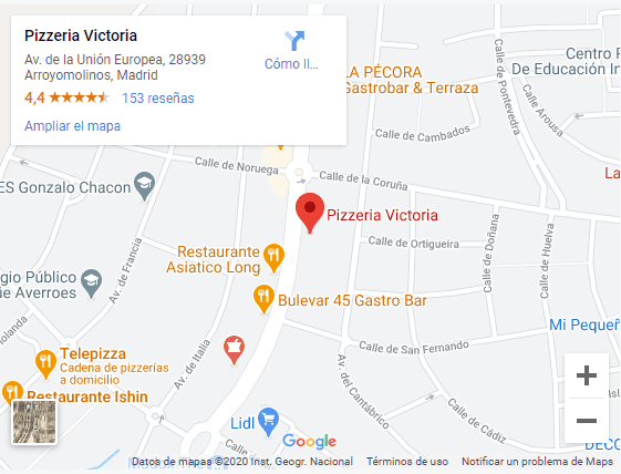maps Pizzeria Victoria